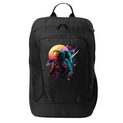 An Astronaut In Outer Space City Backpack