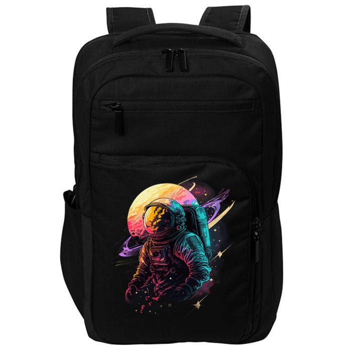 An Astronaut In Outer Space Impact Tech Backpack