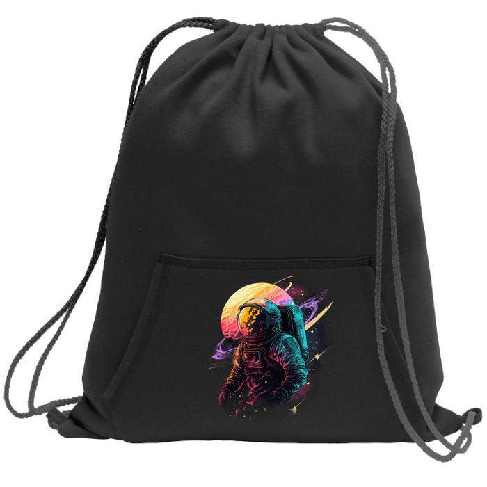 An Astronaut In Outer Space Sweatshirt Cinch Pack Bag