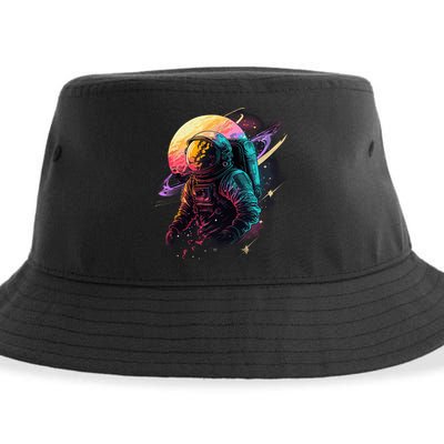 An Astronaut In Outer Space Sustainable Bucket Hat