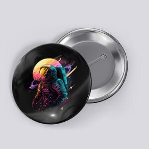 An Astronaut In Outer Space Button