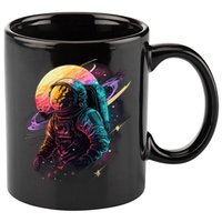 An Astronaut In Outer Space 11oz C Handle Ceramic Mug