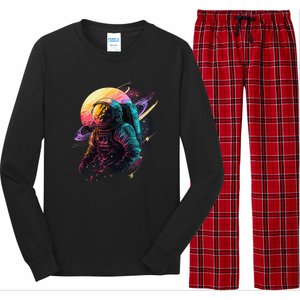 An Astronaut In Outer Space Long Sleeve Pajama Set