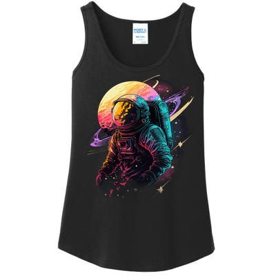 An Astronaut In Outer Space Ladies Essential Tank