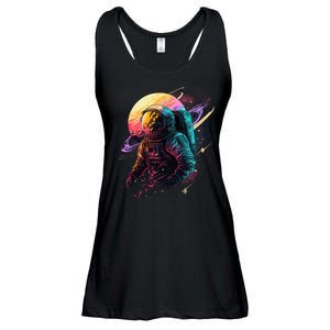 An Astronaut In Outer Space Ladies Essential Flowy Tank