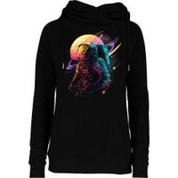 An Astronaut In Outer Space Womens Funnel Neck Pullover Hood