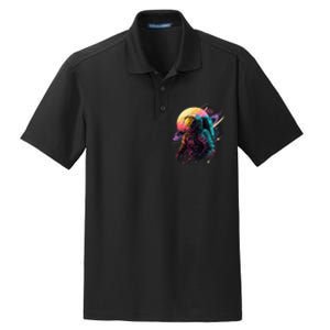 An Astronaut In Outer Space Dry Zone Grid Polo