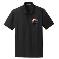 An Astronaut In Outer Space Dry Zone Grid Polo