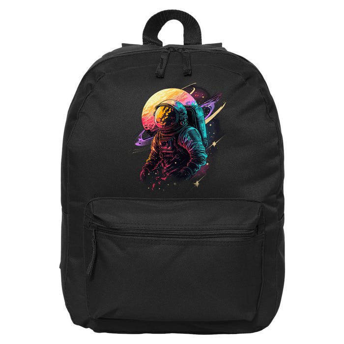 An Astronaut In Outer Space 16 in Basic Backpack