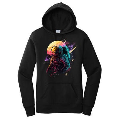 An Astronaut In Outer Space Women's Pullover Hoodie