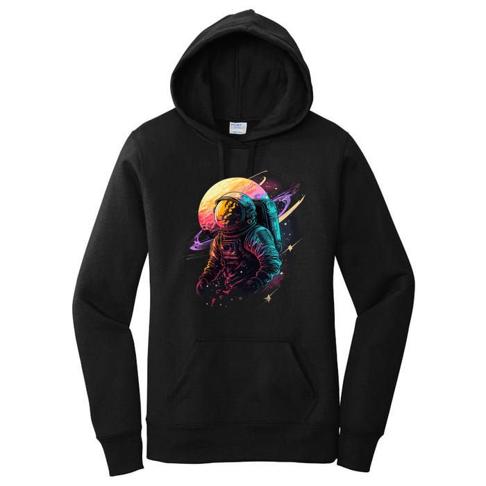 An Astronaut In Outer Space Women's Pullover Hoodie