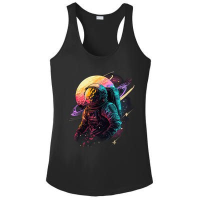 An Astronaut In Outer Space Ladies PosiCharge Competitor Racerback Tank