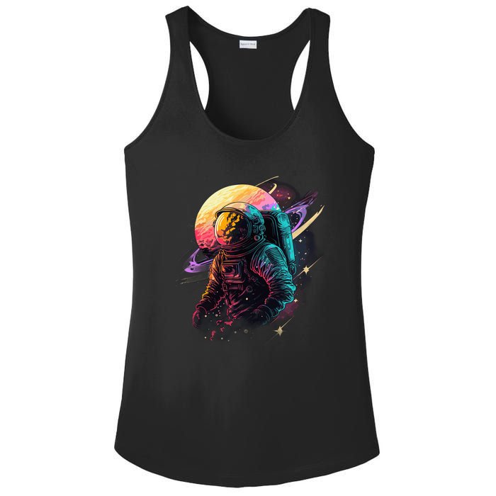 An Astronaut In Outer Space Ladies PosiCharge Competitor Racerback Tank