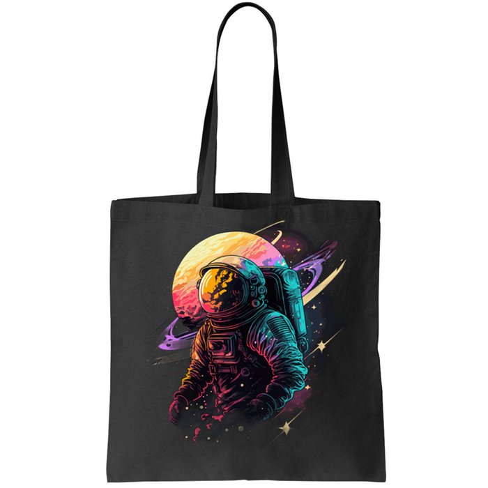 An Astronaut In Outer Space Tote Bag