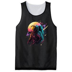 An Astronaut In Outer Space Mesh Reversible Basketball Jersey Tank