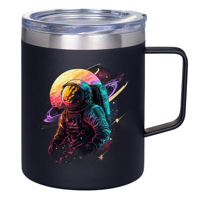 An Astronaut In Outer Space 12oz Stainless Steel Coffee Mug
