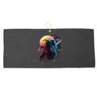 An Astronaut In Outer Space Large Microfiber Waffle Golf Towel