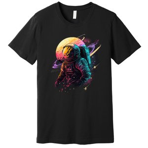 An Astronaut In Outer Space Premium T-Shirt