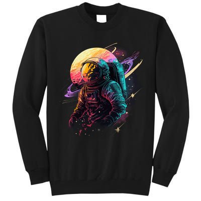 An Astronaut In Outer Space Tall Sweatshirt