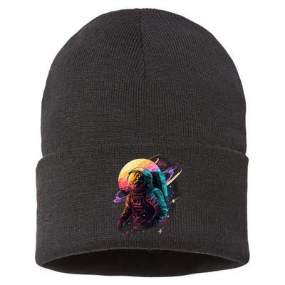 An Astronaut In Outer Space Sustainable Knit Beanie