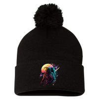 An Astronaut In Outer Space Pom Pom 12in Knit Beanie