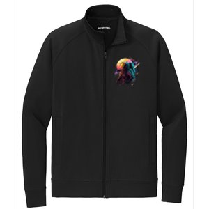 An Astronaut In Outer Space Stretch Full-Zip Cadet Jacket