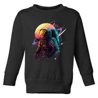 An Astronaut In Outer Space Toddler Sweatshirt