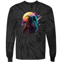 An Astronaut In Outer Space Tie-Dye Long Sleeve Shirt