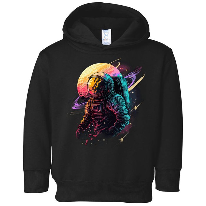 An Astronaut In Outer Space Toddler Hoodie