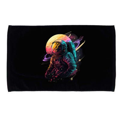 An Astronaut In Outer Space Microfiber Hand Towel
