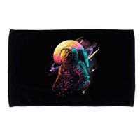 An Astronaut In Outer Space Microfiber Hand Towel