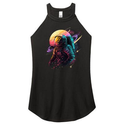 An Astronaut In Outer Space Women's Perfect Tri Rocker Tank