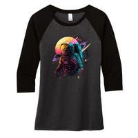 An Astronaut In Outer Space Women's Tri-Blend 3/4-Sleeve Raglan Shirt