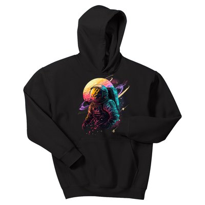 An Astronaut In Outer Space Kids Hoodie