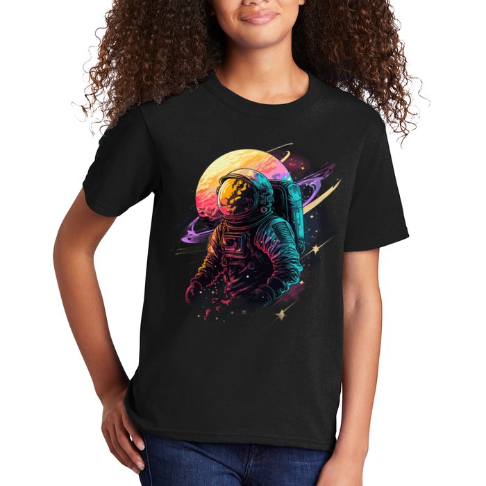 An Astronaut In Outer Space Kids T-Shirt