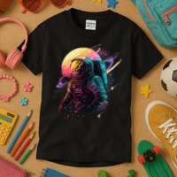 An Astronaut In Outer Space Kids T-Shirt