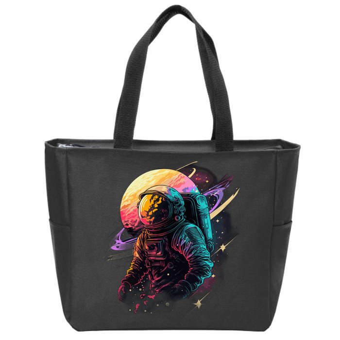 An Astronaut In Outer Space Zip Tote Bag