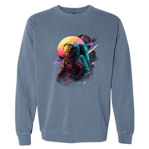 An Astronaut In Outer Space Garment-Dyed Sweatshirt