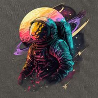An Astronaut In Outer Space Cotton Canvas Backpack