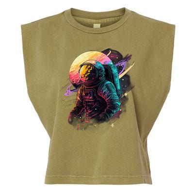An Astronaut In Outer Space Garment-Dyed Women's Muscle Tee