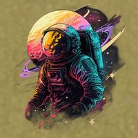 An Astronaut In Outer Space Garment-Dyed Women's Muscle Tee