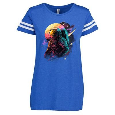 An Astronaut In Outer Space Enza Ladies Jersey Football T-Shirt