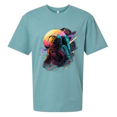 An Astronaut In Outer Space Sueded Cloud Jersey T-Shirt
