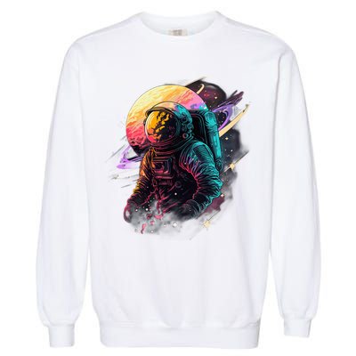 An Astronaut In Outer Space Garment-Dyed Sweatshirt