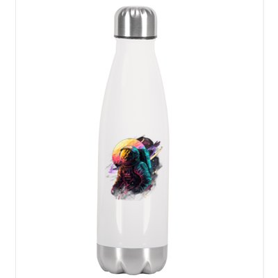 An Astronaut In Outer Space Stainless Steel Insulated Water Bottle