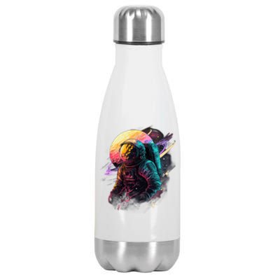 An Astronaut In Outer Space Stainless Steel Insulated Water Bottle