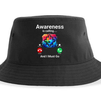 Autism Awareness Is Calling I Must Go Sustainable Bucket Hat