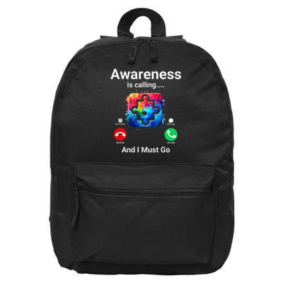 Autism Awareness Is Calling I Must Go 16 in Basic Backpack