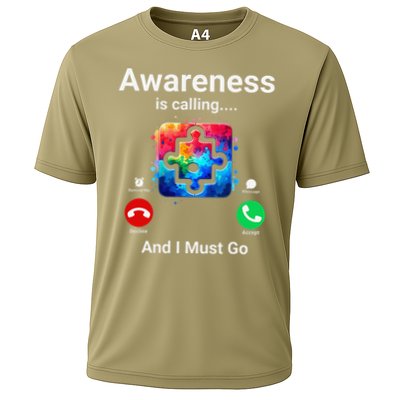 Autism Awareness Is Calling I Must Go Performance Shirt