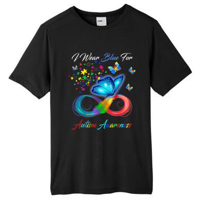 Autism Awareness I Wear Blue For Autism Family Support Tall Fusion ChromaSoft Performance T-Shirt